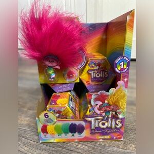 NEW Trolls Dreamworks Band Together Pom Poms Series 1 Mattel Bundle 12 Display
